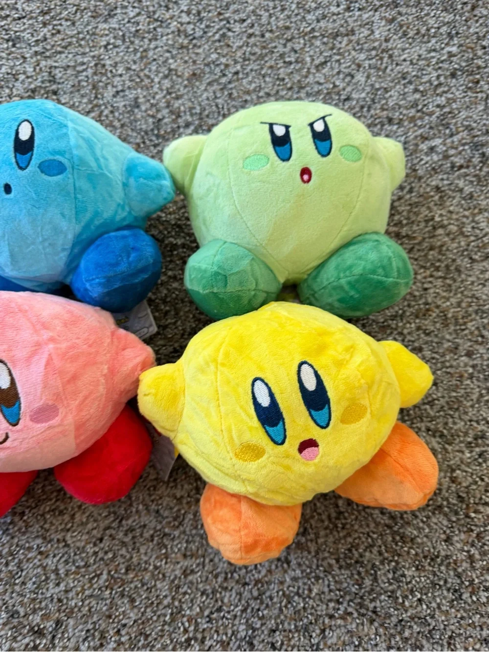 Kirby Plush Bundle Set of 4 Blue Green Pink Yellow NWT